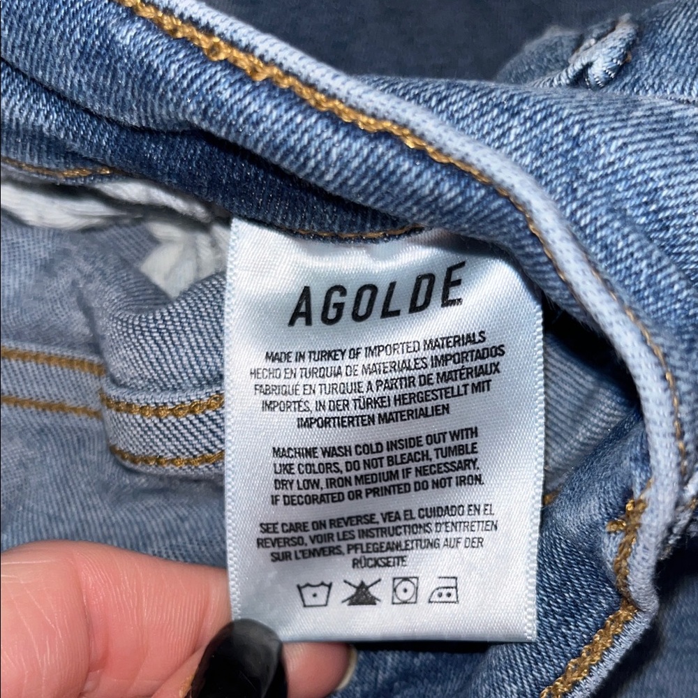 AGOLDE Distressed raw hem jeans in Sophie - Picture 4 of 10